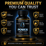 Formencare Black Horse Power Testo Titan | Men's Daily Wellness Supplement | Herbal Formula | Energy, Vitality & Stamina Support | 60 Capsules