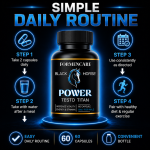 Formencare Black Horse Power Testo Titan | Men's Daily Wellness Supplement | Herbal Formula | Energy, Vitality & Stamina Support | 60 Capsules
